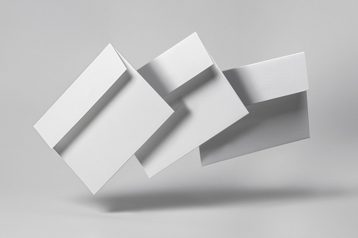 Free Gravity Envelope Mockup PSD