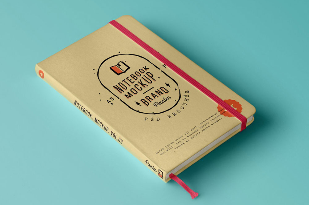 Free Classic Notebook Mockup PSD