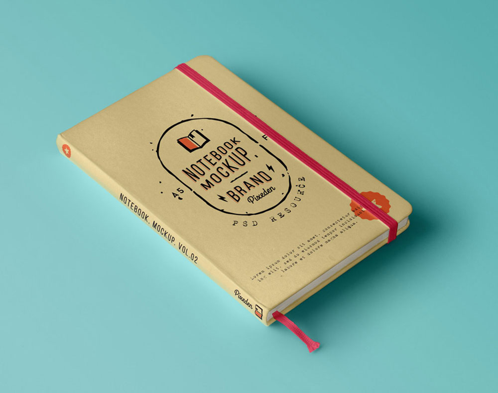 Free Classic Notebook Mockup PSD