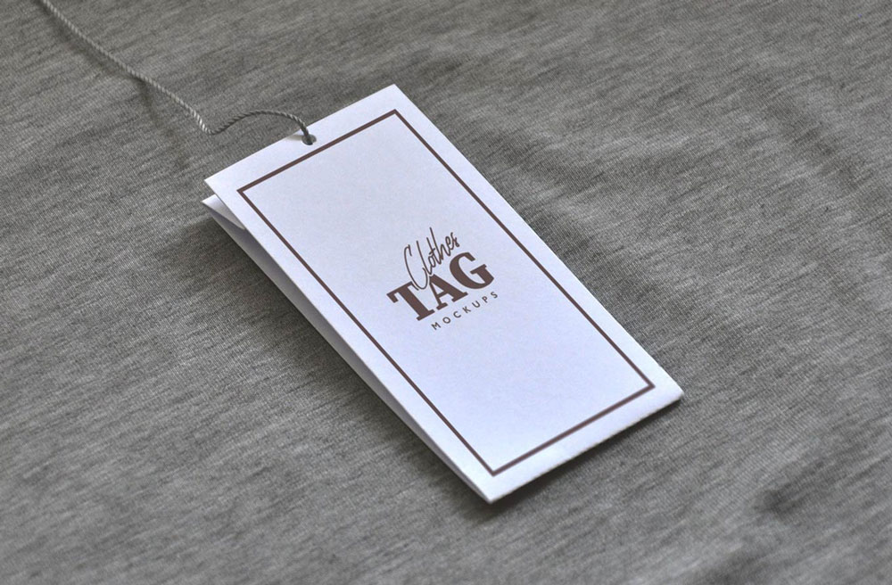 Free Clothes Label Tags Mockup PSD