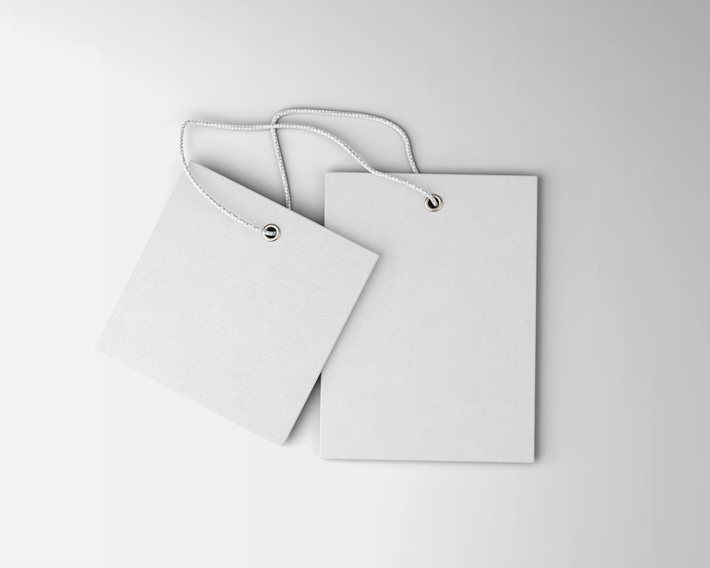 Free Two Label Tag Mockup PSD