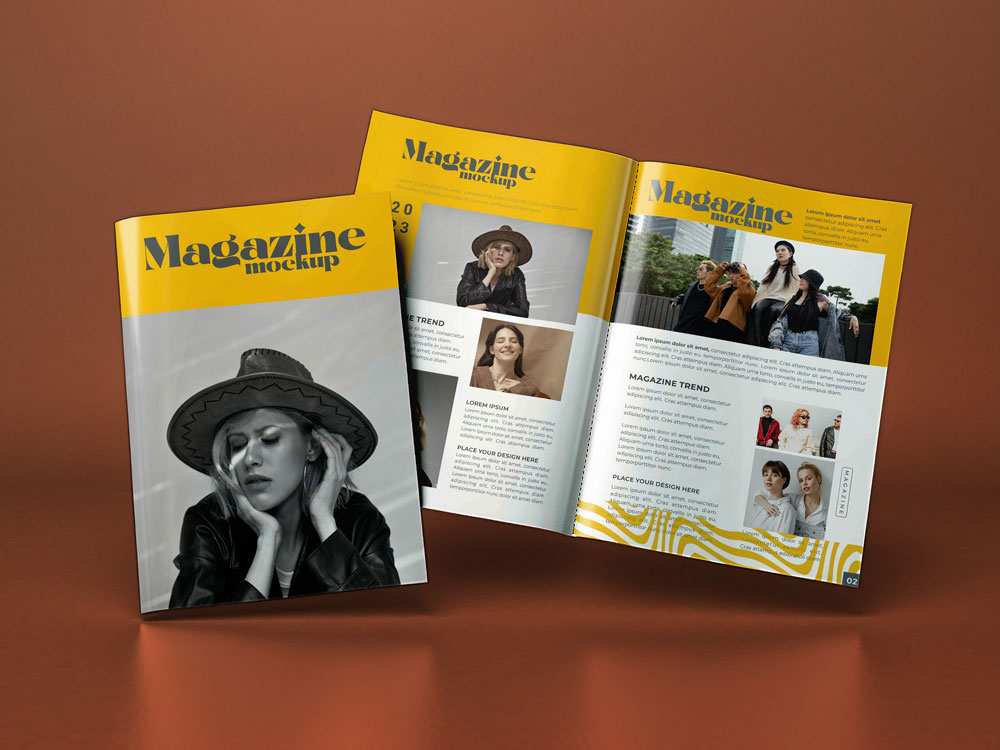 Free Open Magazine Cover Mockup