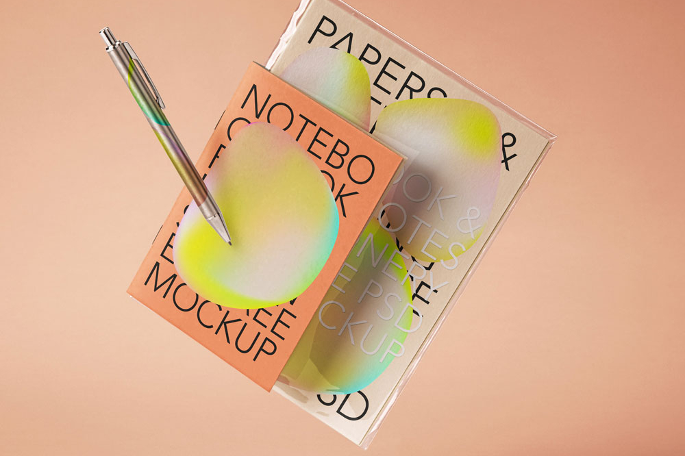 Free Paper Notebook Mockup PSD