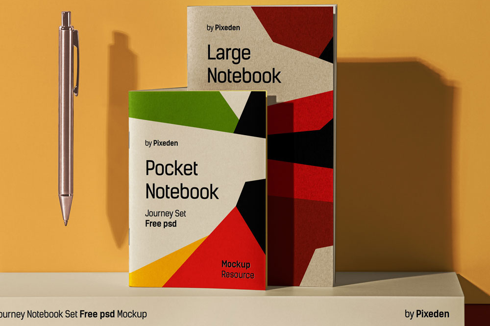 Free Presentation Notebook Mockup PSD