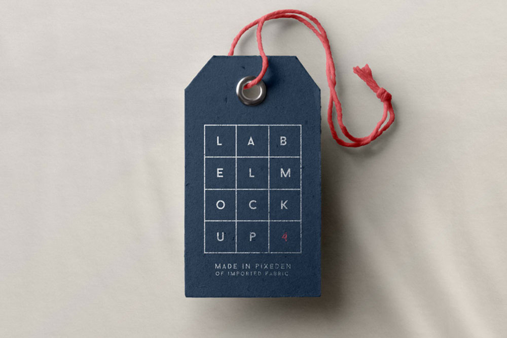 Free Brand Label Tag Mockup PSD