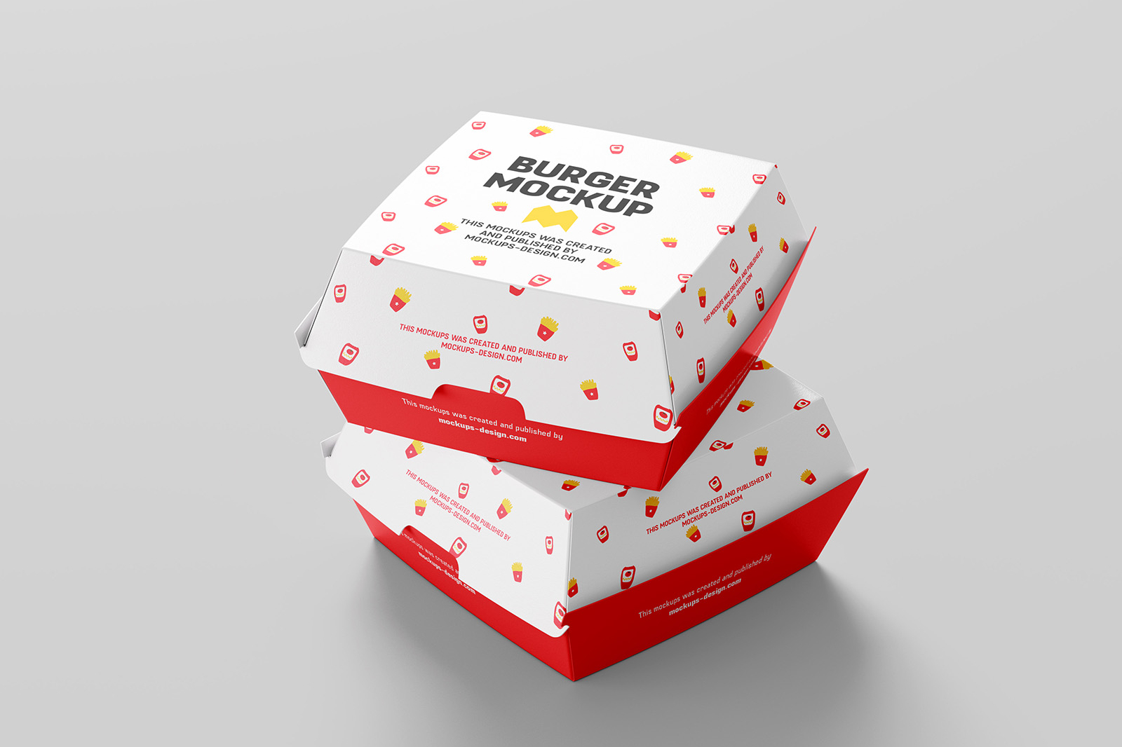 Free Burger Box Mockup PSD