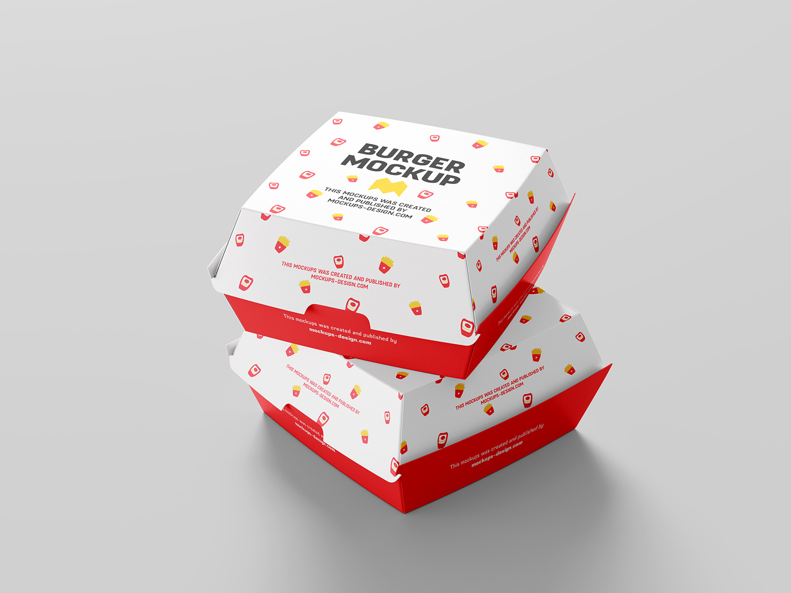 Free Burger Box Mockup PSD