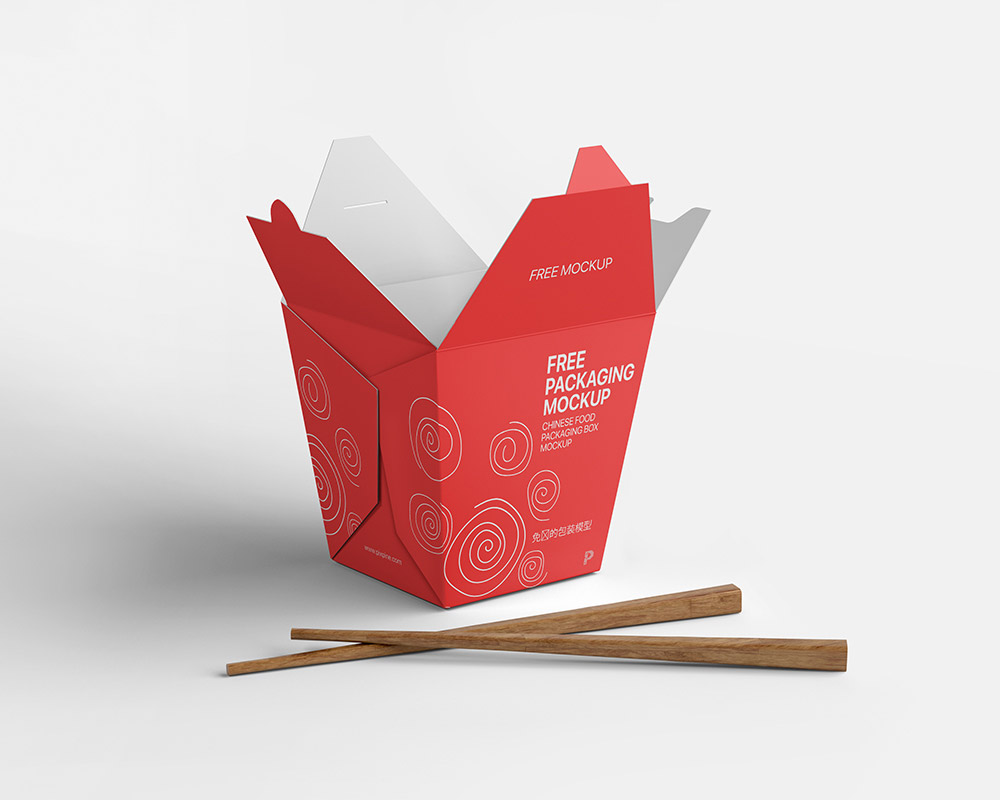 Free Food Packaging Box Mockup PSD