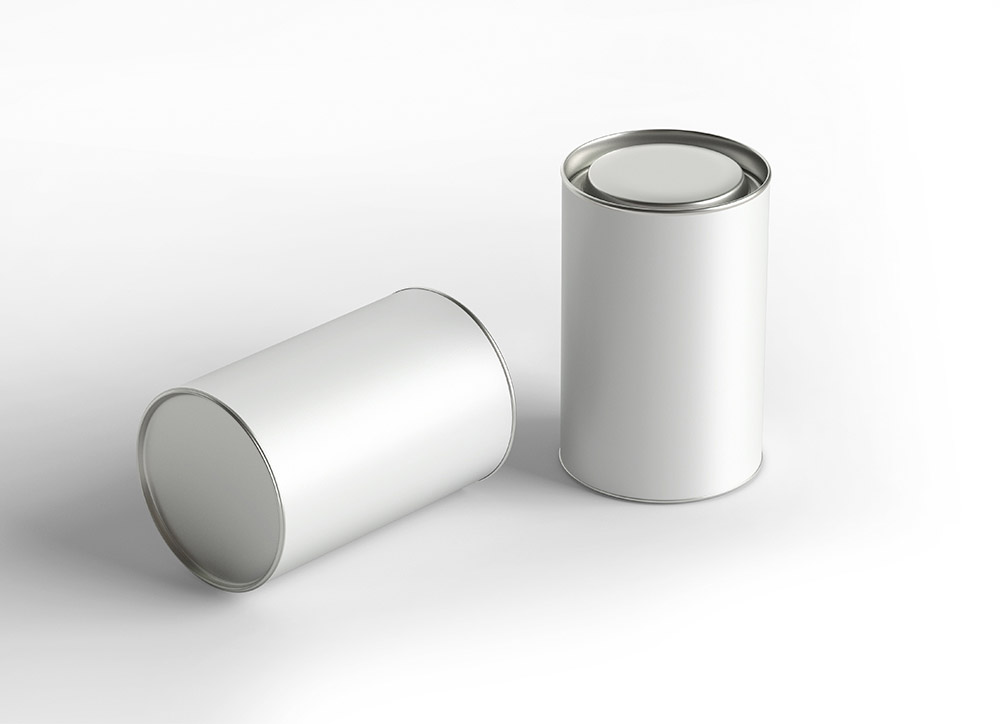 Free Coffee Tin Can Mockup PSD