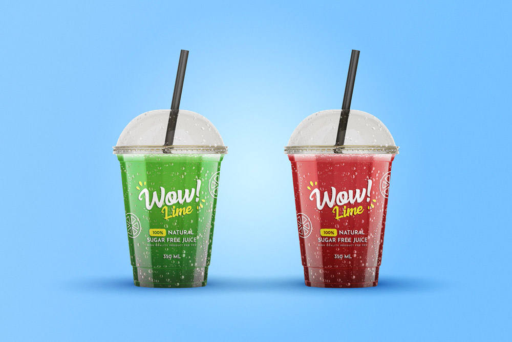 Free Smoothie Cup Mockup PSD