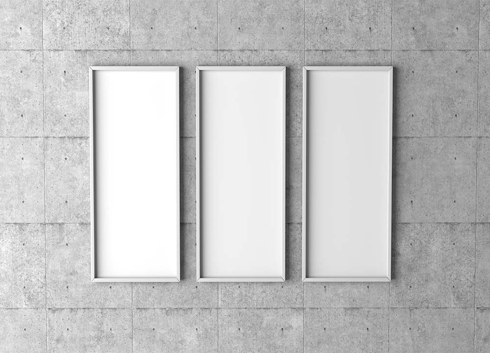 Free Three Poster Mockup PSD