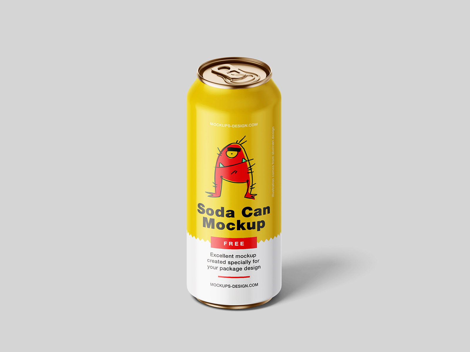 Free Soda Can Mockup PSD