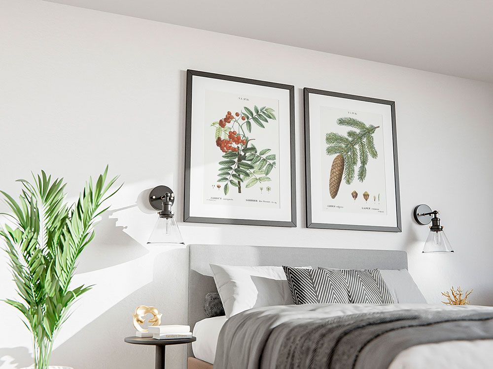 Free Bedroom Poster Mockup PSD