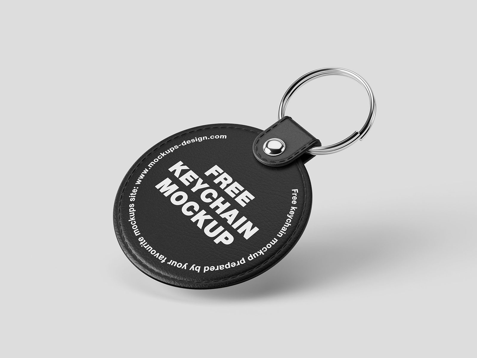 Free Leather Keychain Mockup PSD