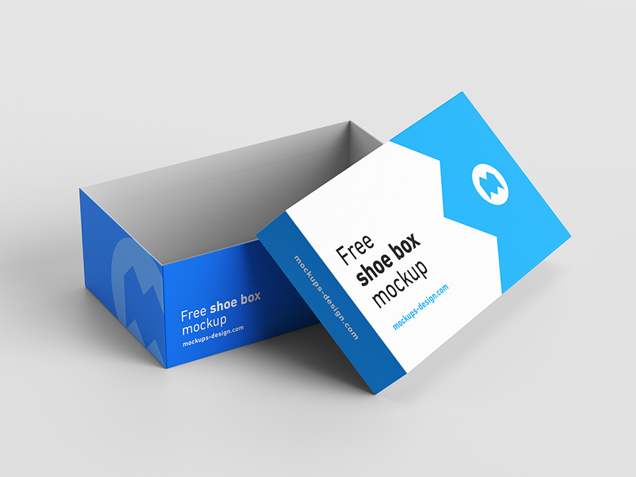 Free Shoe Box Mockup PSD