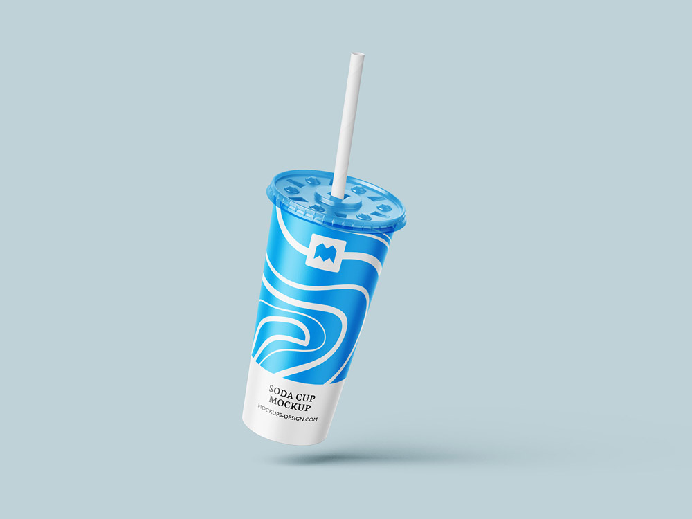 Free Soda Drink Cup Mockup PSD