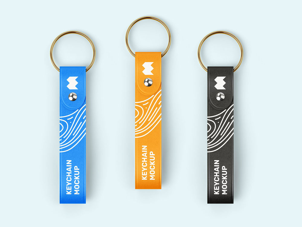 Free Strap Keychain Mockup PSD