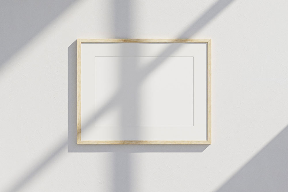 Free Wooden Frame Mockup PSD