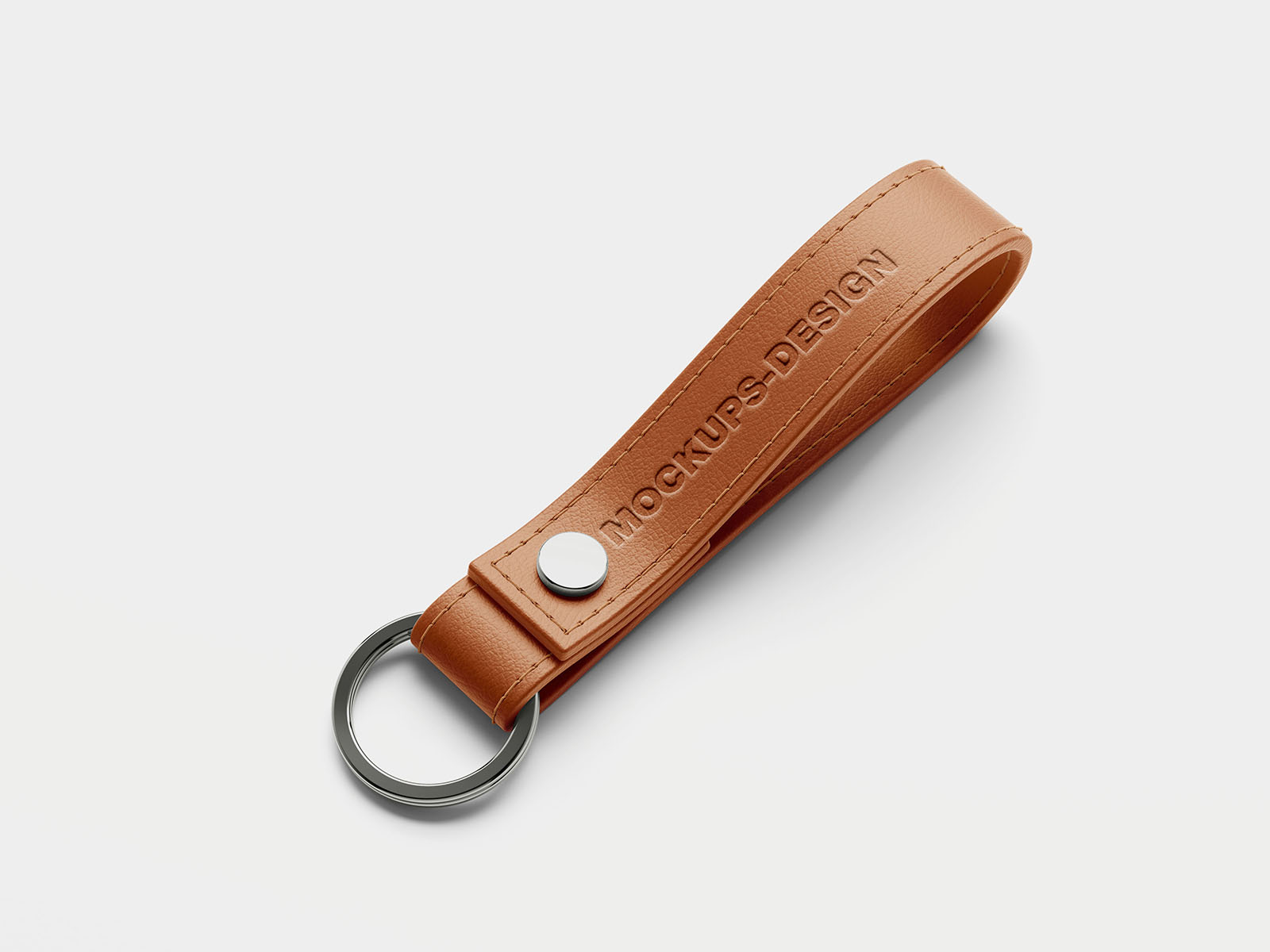Free Leather Keychain Mockup PSD