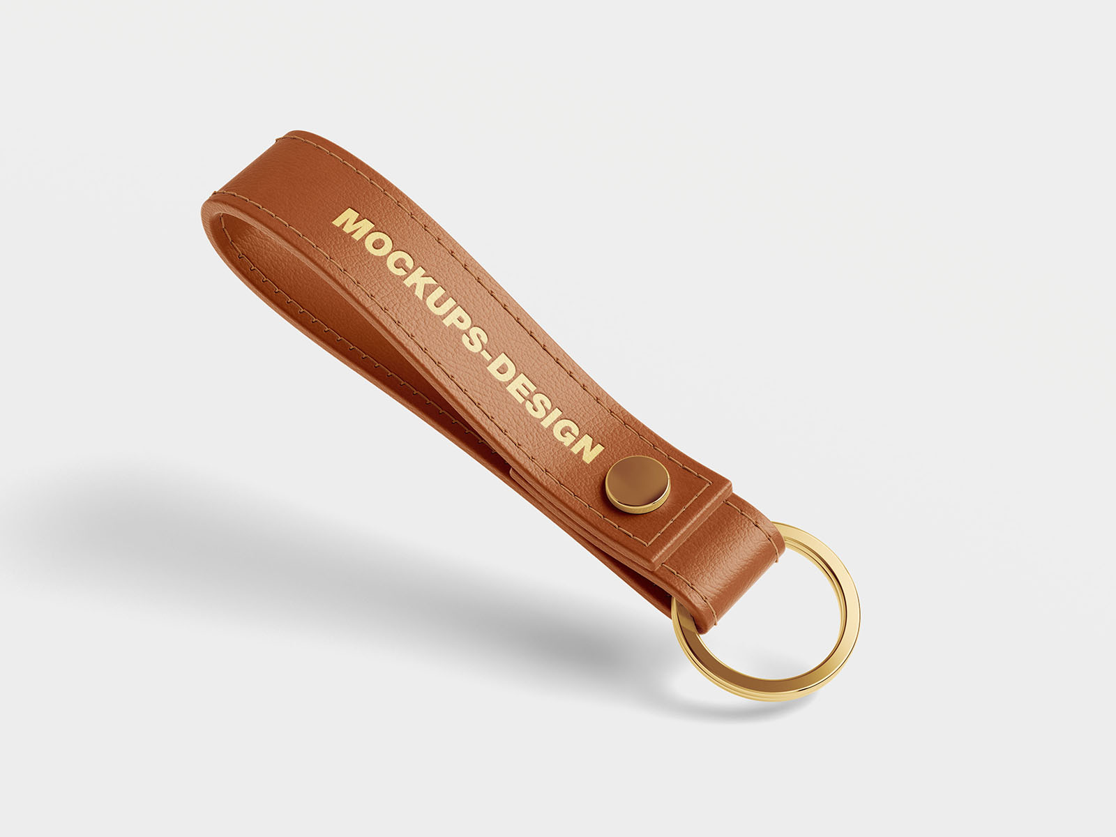Free Leather Keychain Mockup PSD