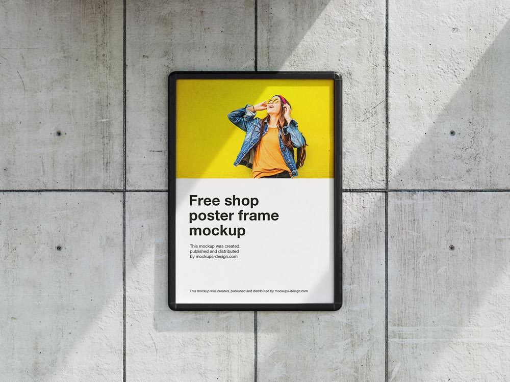 Free Street Poster Mockup PSD