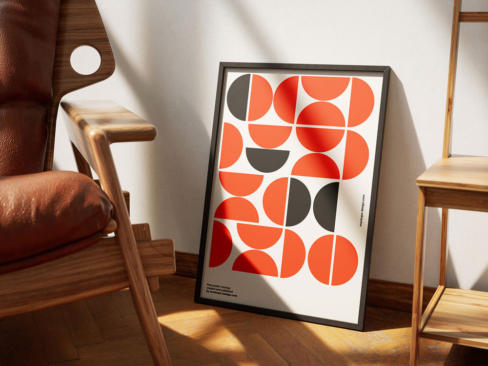 Free Cozy Room Poster Mockup PSD