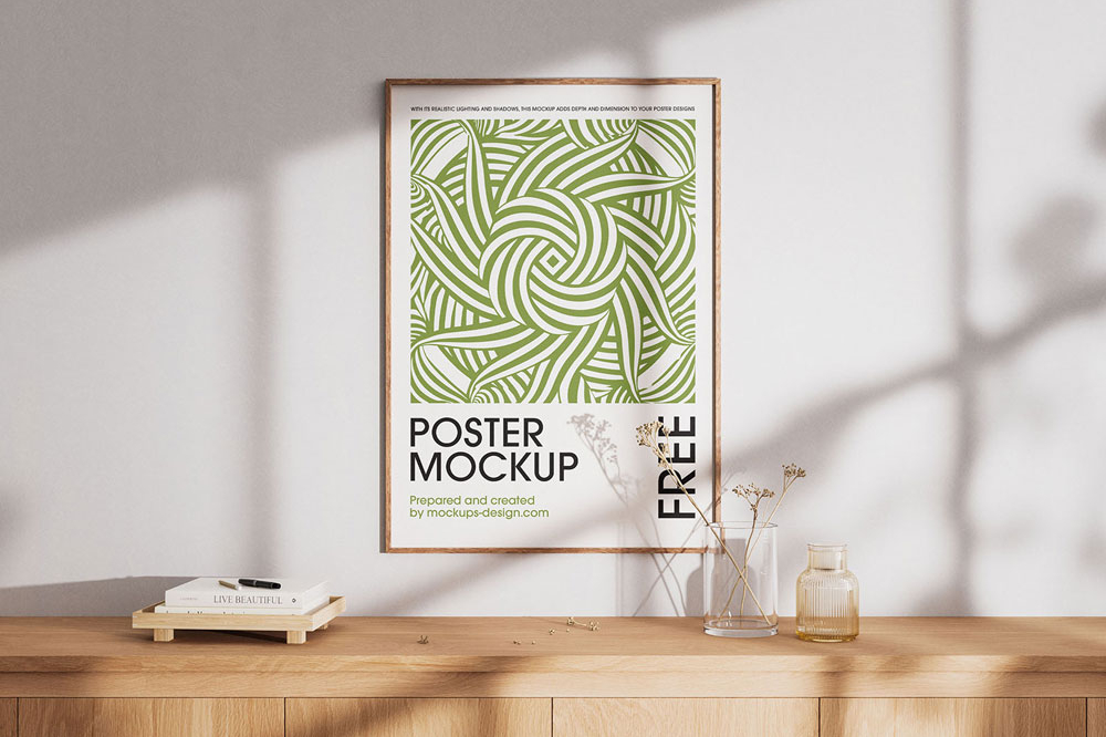 Free Elegant Poster Mockup PSD