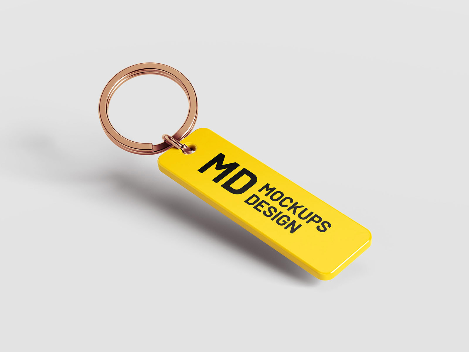 Free Rectangle Keychain Mockup PSD