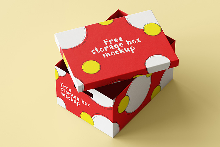 Free Storage Box Mockup PSD