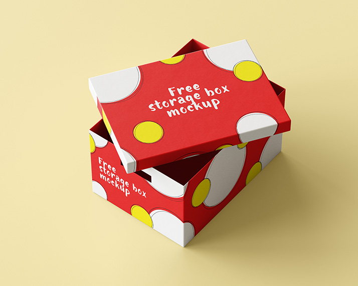 Free Storage Box Mockup PSD