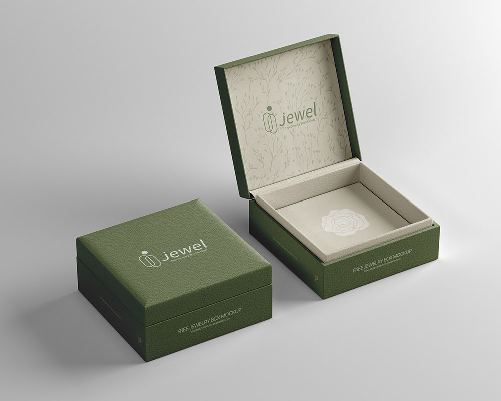 Free Jewelry Box Mockup PSD
