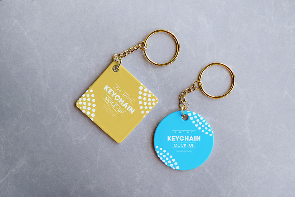 Free Keychain Mockup PSD