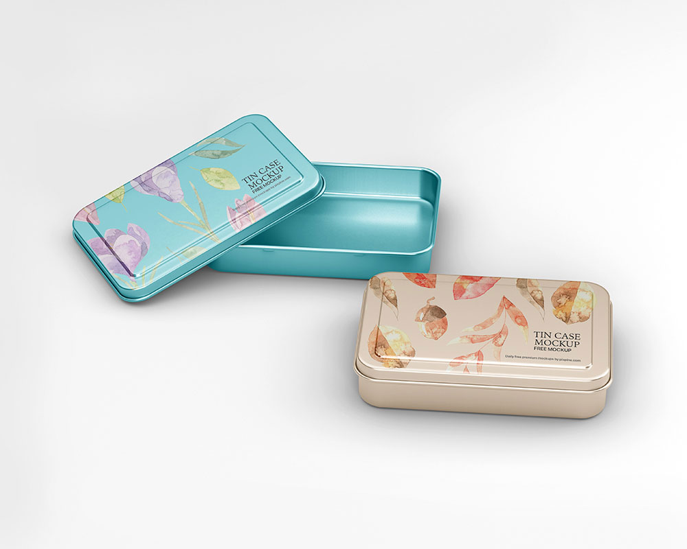 Free Tin Case Mockup