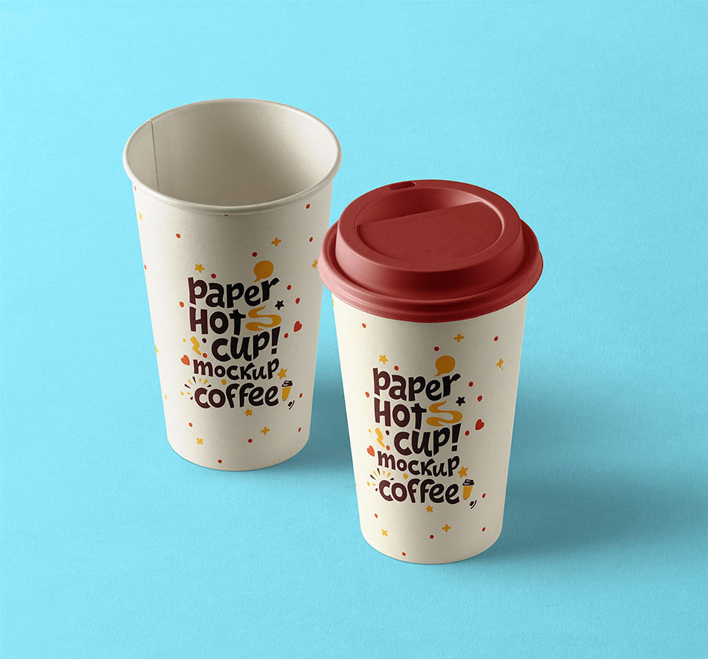 Free Paper Hot Cup Mockup PSD