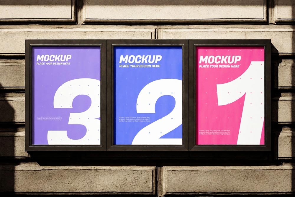 Free Street Poster Mockup PSD