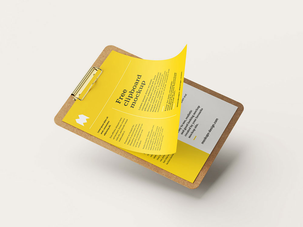 Free Clipboard Mockups PSD