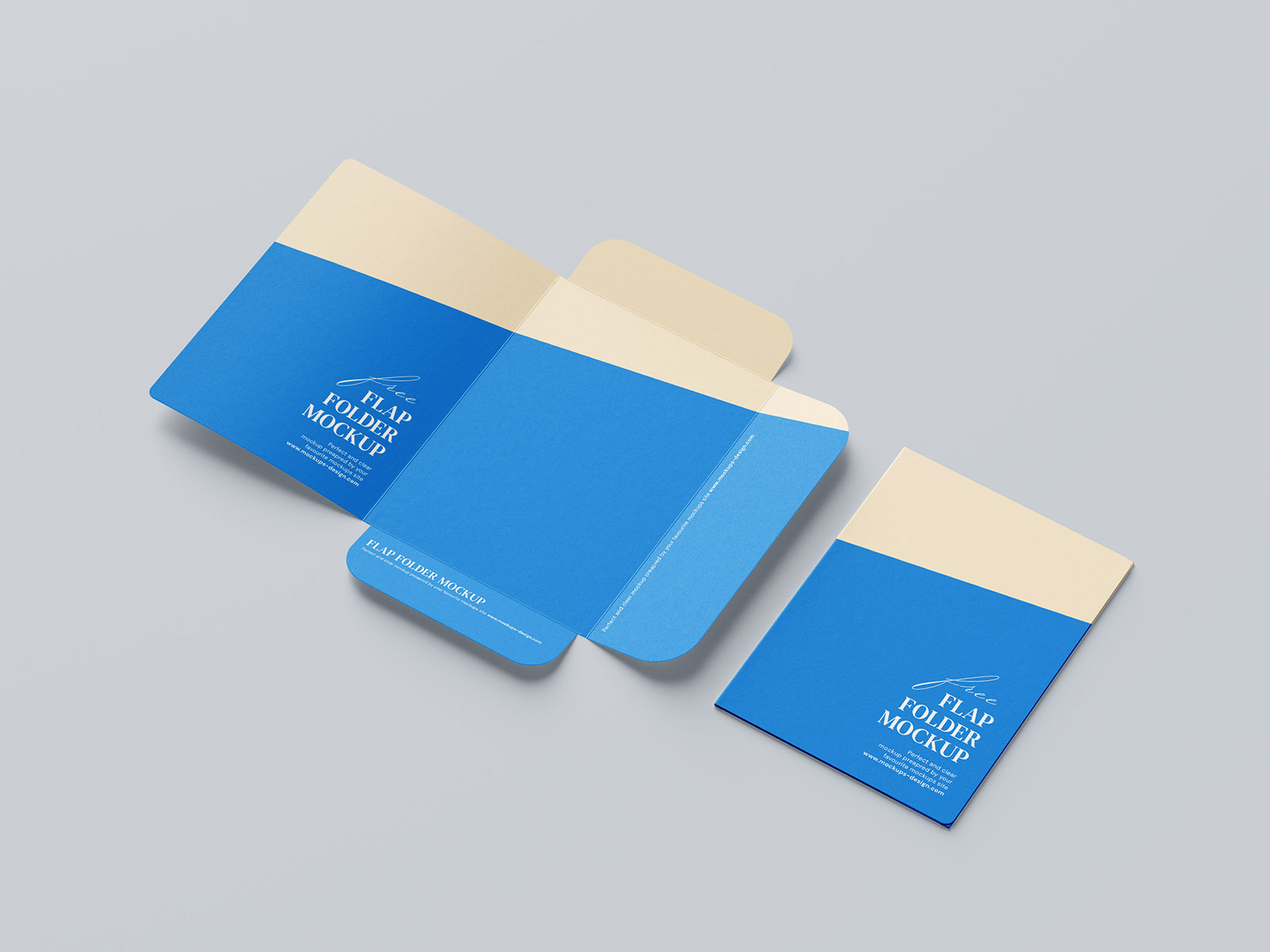 Free Flap Folder Mockup PSD
