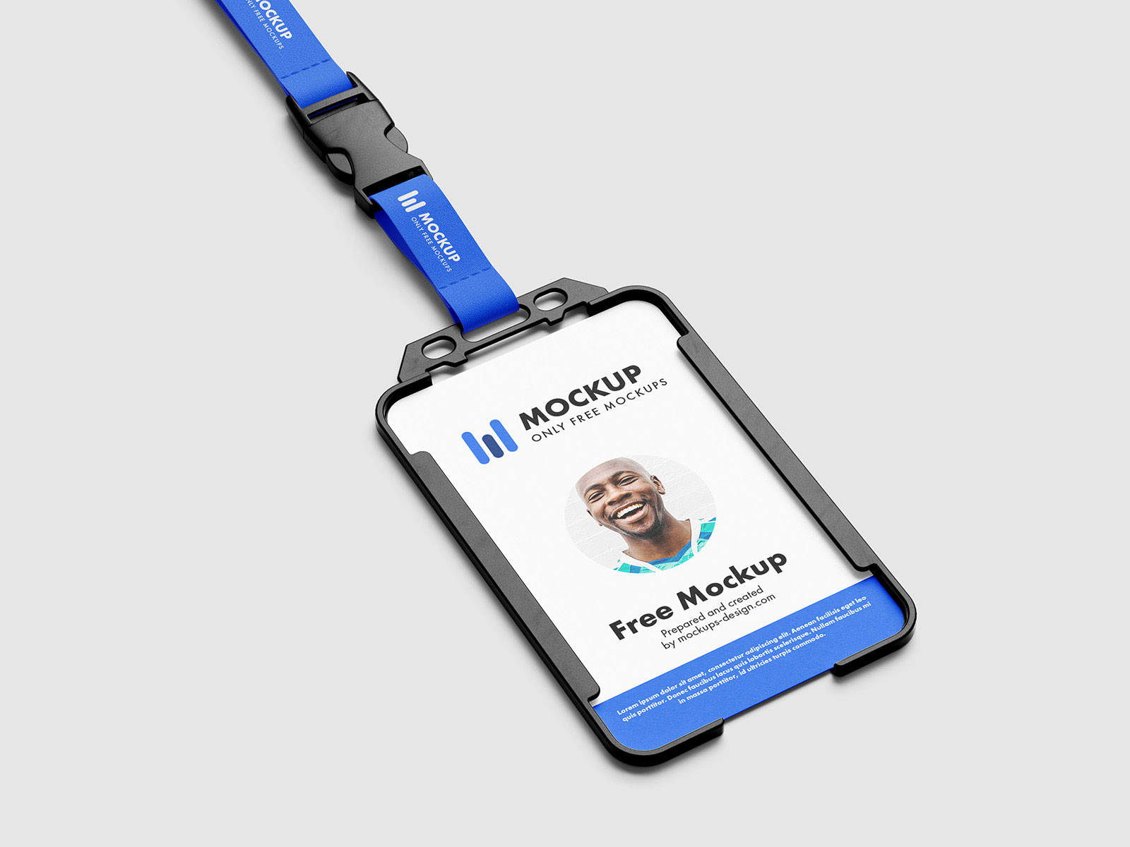 Free Plastic ID Holder Mockup PSD