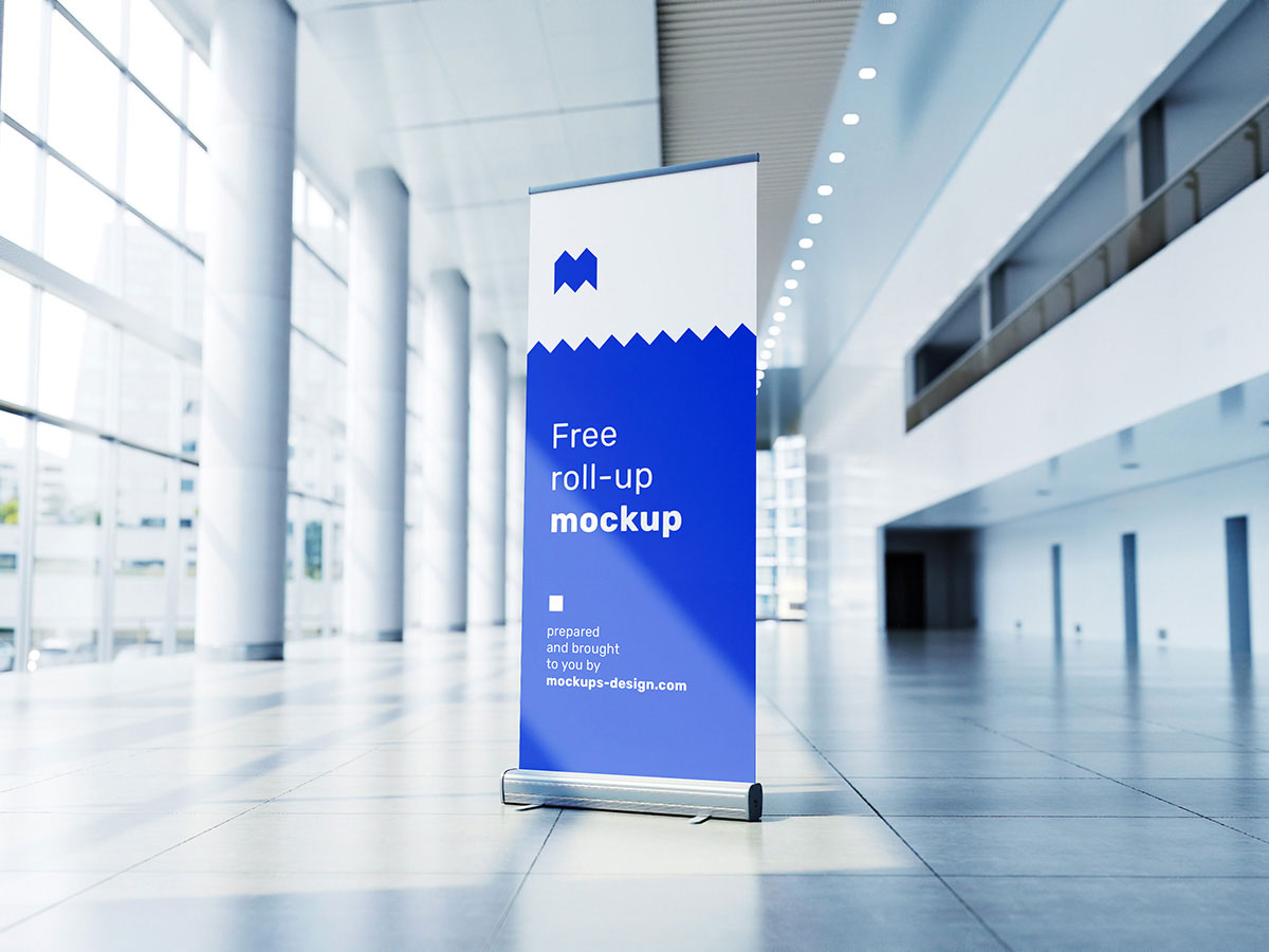 Free Roll up Mockup PSD