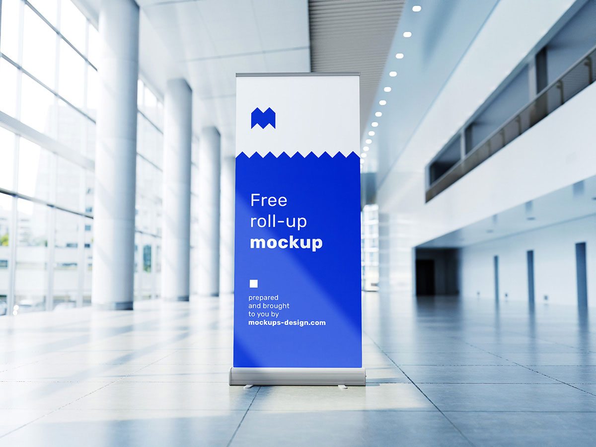 Free Roll up Mockup PSD