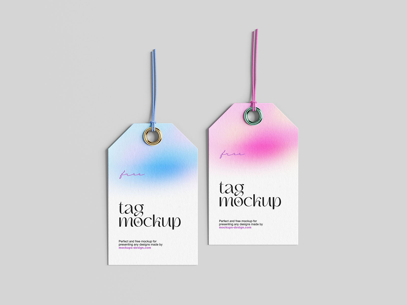 Free Clean Label Tag Mockup PSD