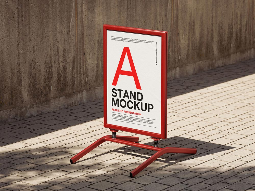 Free Outdoor A-stand Mockup PSD