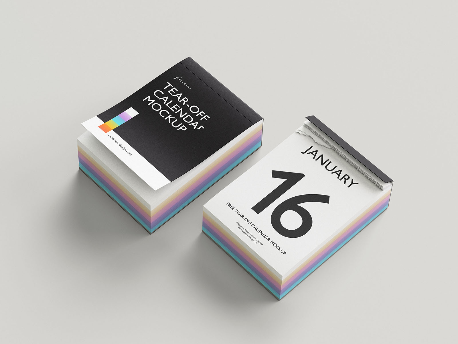 Free Tear-off Wall Calendar Mockup PSD