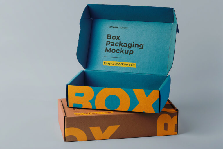 Free Cardboard Packaging Box Mockup | Mockupful