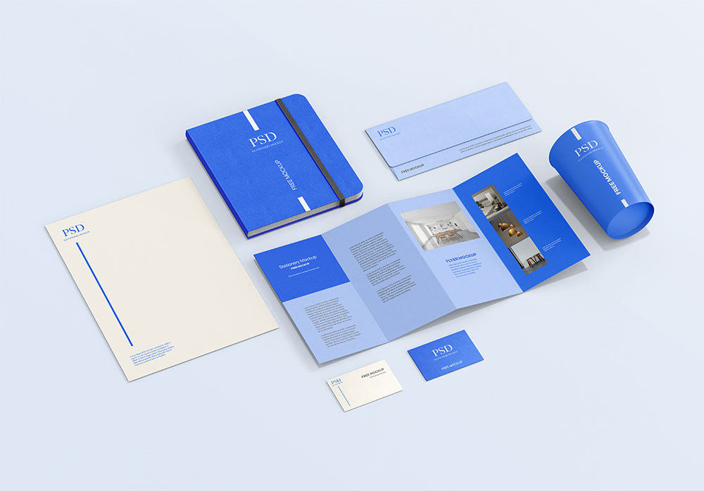Free PSD Stationery Mockup