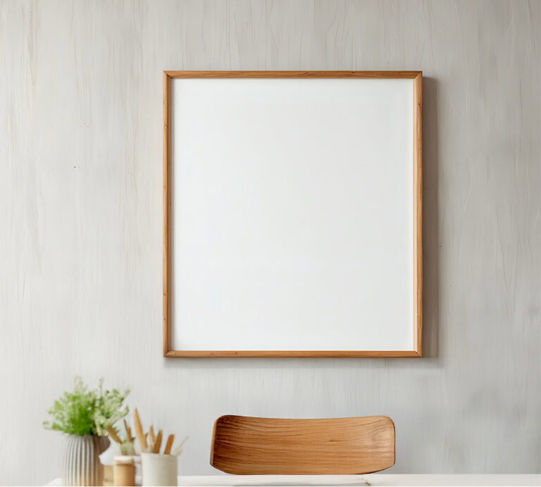 Free Wooden Wall Frame Mockup PSD | Mockupful
