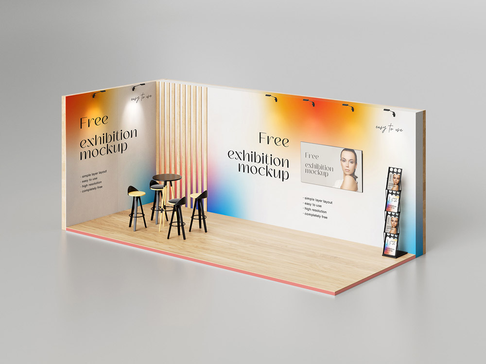 Free Exhibition Stand Mockup PSD