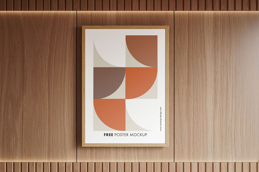 Free Bedroom Poster Mockup PSD