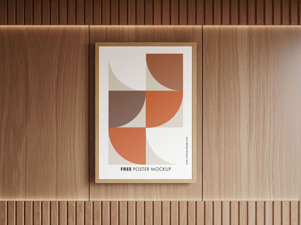 Free Bedroom Poster Mockup PSD