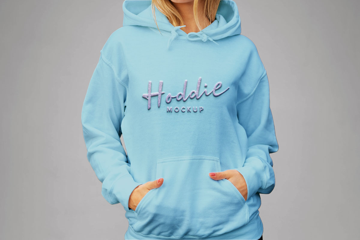 Free Woman Hoodie Mockup